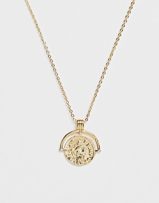 Ashiana gold pendant coin necklace