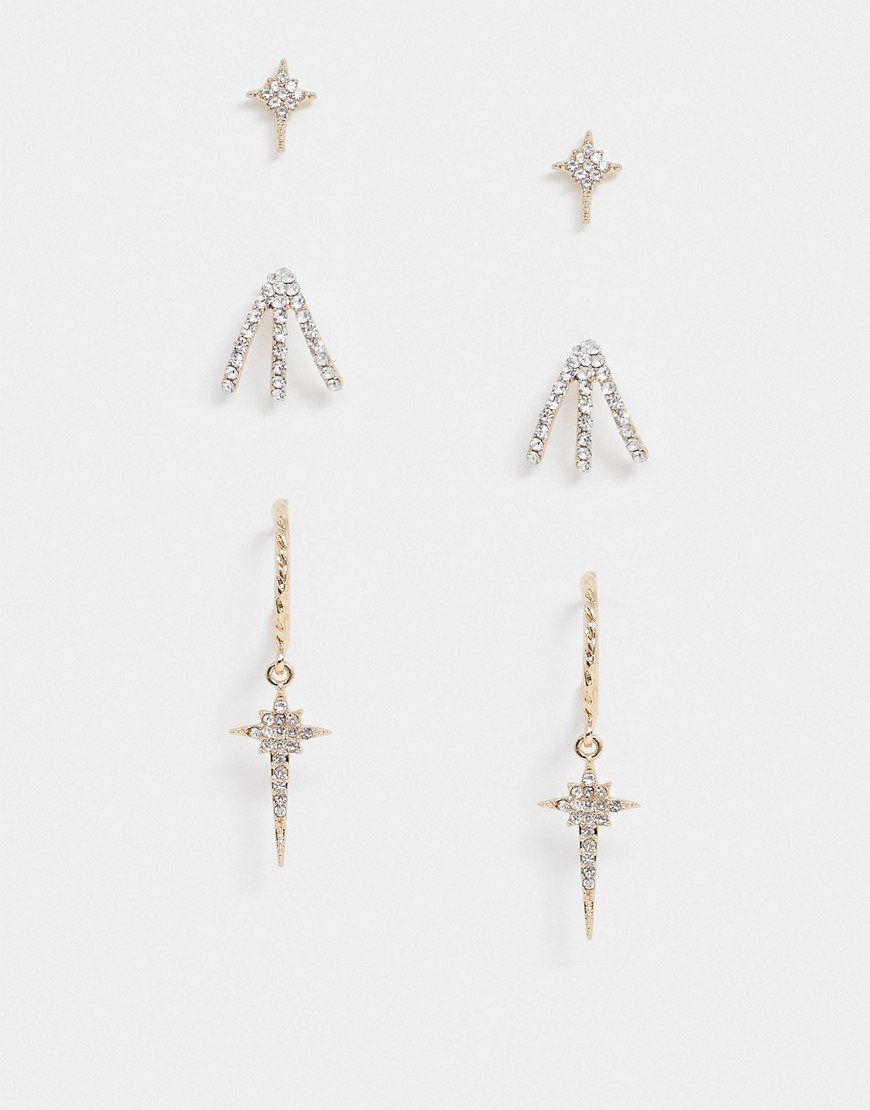 Ashiana Gold/Silver Multi Pack Earrings