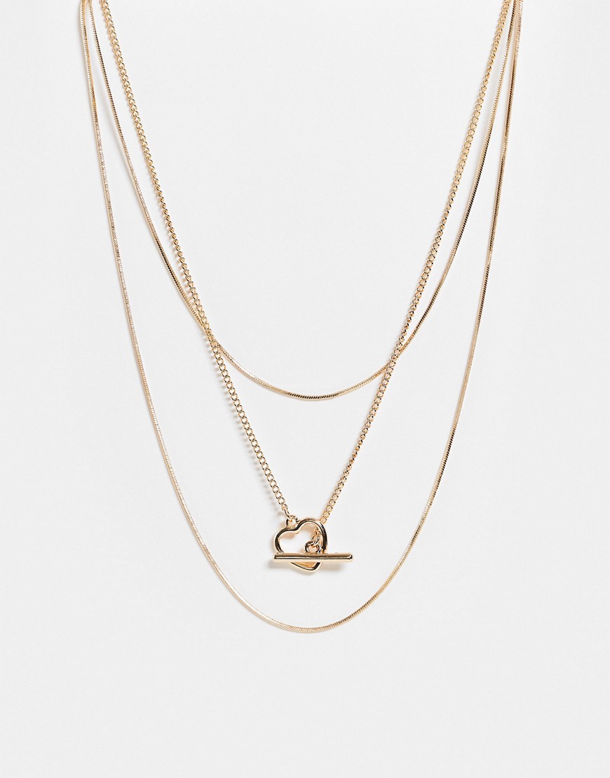 Ashiana layered gold neckace with heart detail