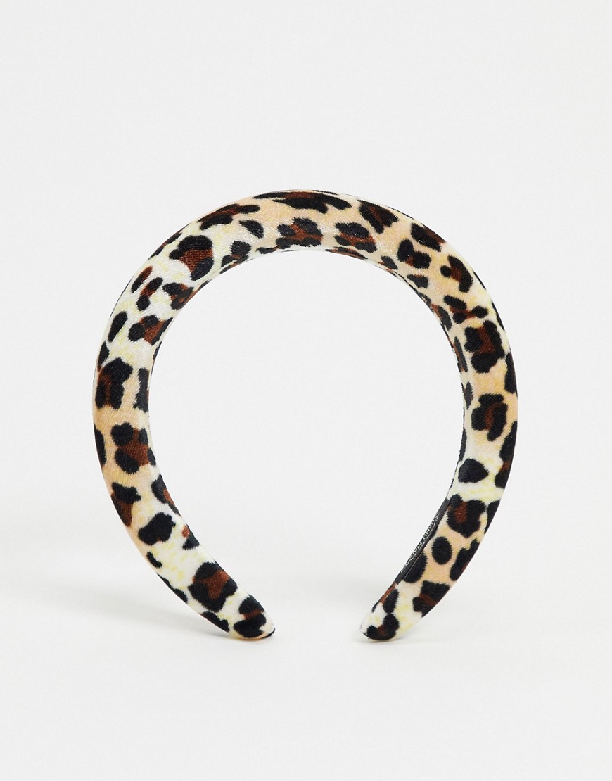 Ashiana leopard print wide headband-Multi