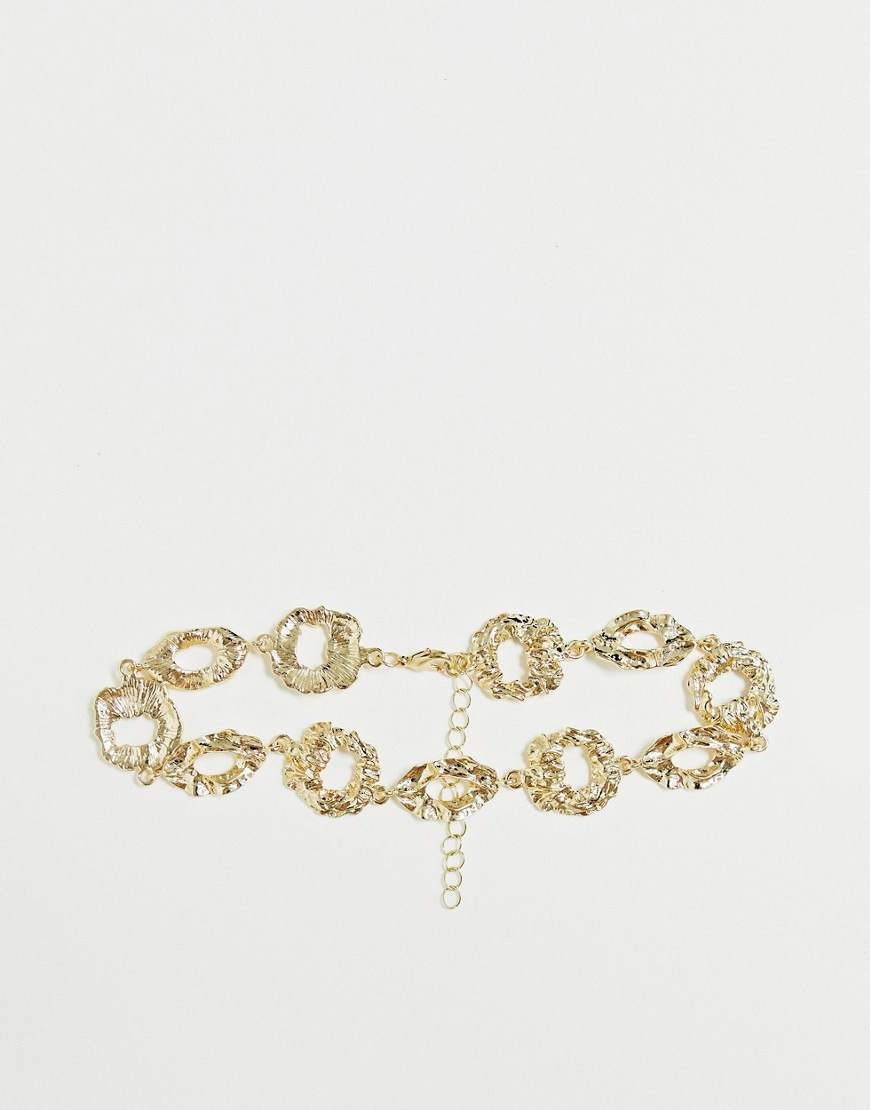 Ashiana molten gold necklace