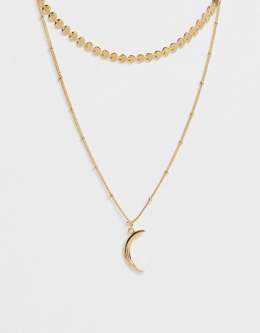 Ashiana moon pendant necklace