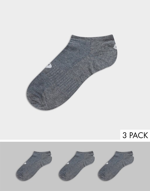 Asics 3 pack ankle socks in multi