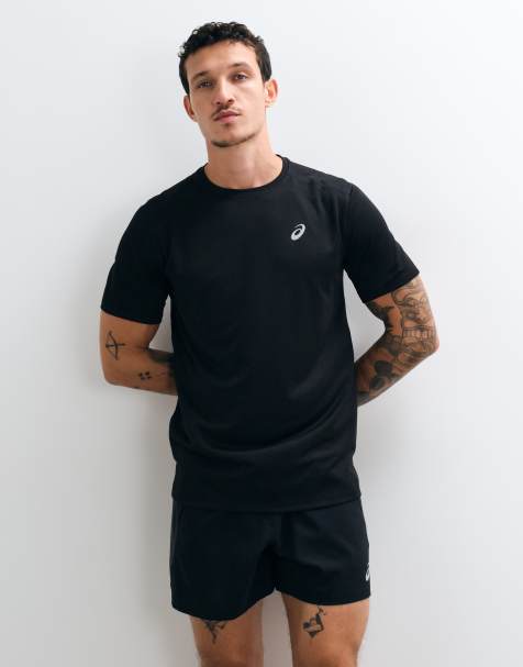 Asics 5inch running shorts in black and grey - view 1