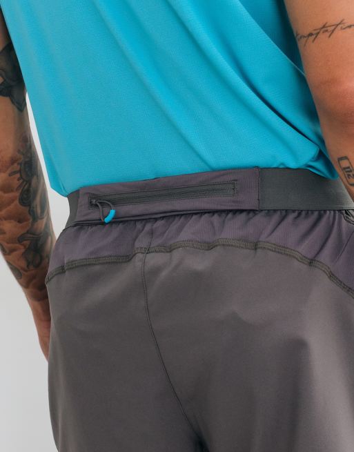 Asics 5inch running shorts in truffle grey, 5 of 5