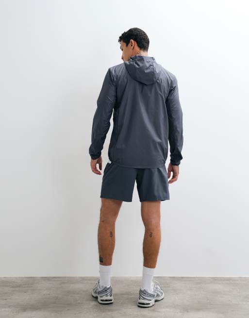 Asics 7inch running shorts in grey, 5 of 5