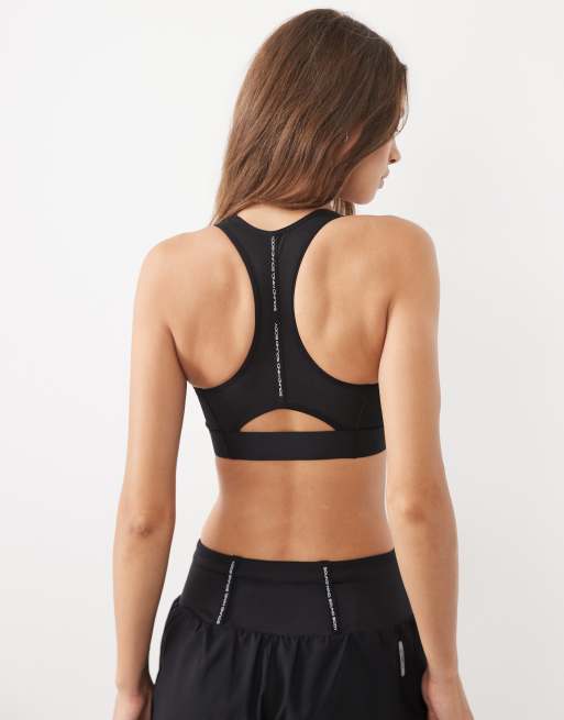 Asics compression high support sports bra in black, 4 of 4