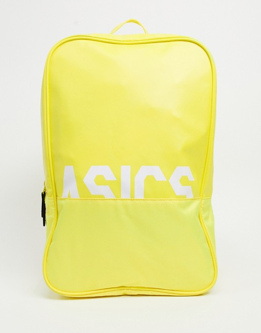 Asics core back pack in yellow