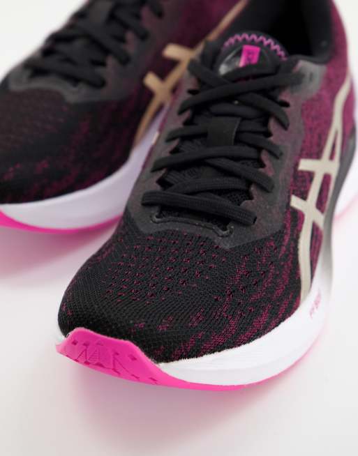 Basket asics femme noir et clearance rose