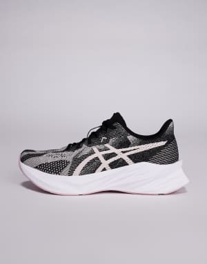 Asics Dynablast 5 running trainers in black and white