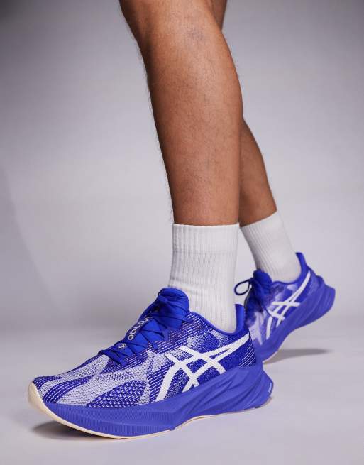 Asics Dynablast 5 running trainers in blue and white, 5 of 5