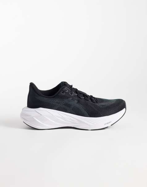 Asics Dynablast 6 running trainers in black and white - view 1