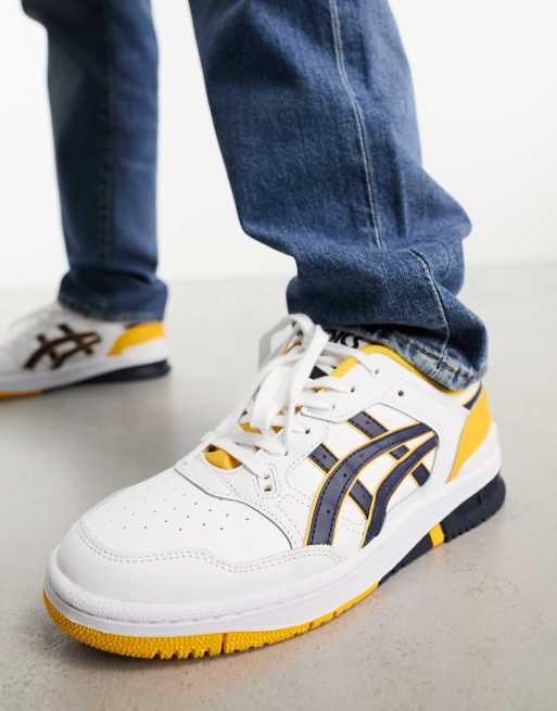 Asics EX89 trainers in white and orange