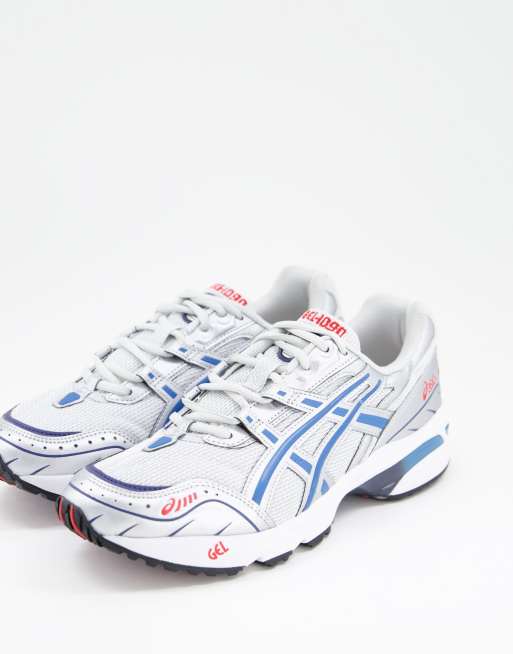 Asics Gel 1090 trainers in silver and blue