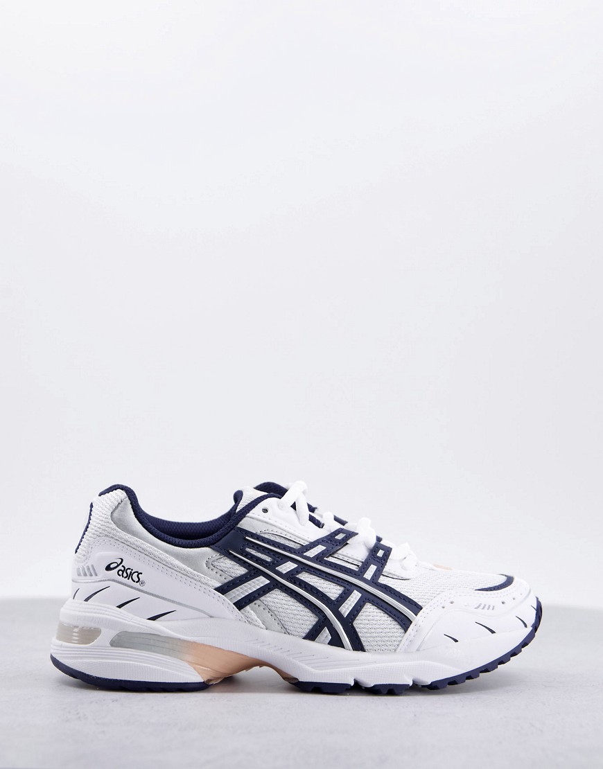 Asics Gel-1090 trainers in white and navy