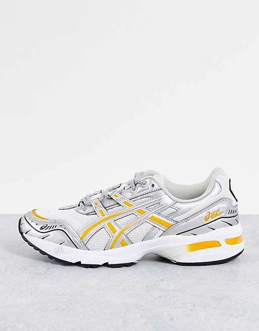 Asics Gel-1090 trainers in white and orange | ASOS