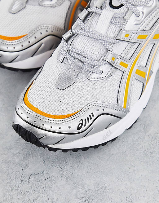 Asics Gel-1090 trainers in white and orange | ASOS