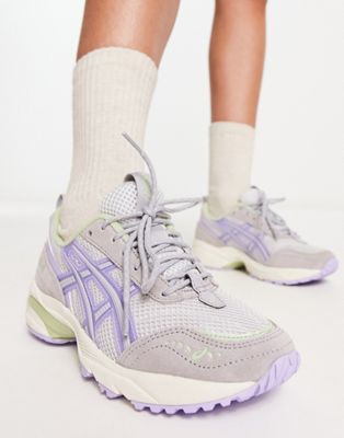 Asics Gel-1090 v2 trainers in grey and lilac