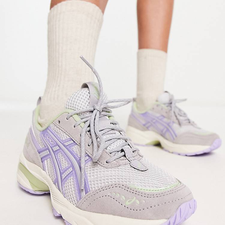Asics Gel-1090 v2 trainers in grey and lilac | ASOS