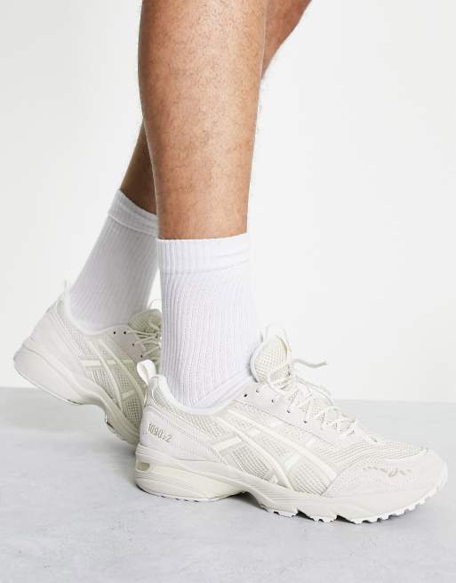 Asics white gel outlet trainers