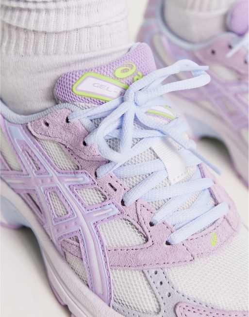 Asics blanche shop et rose