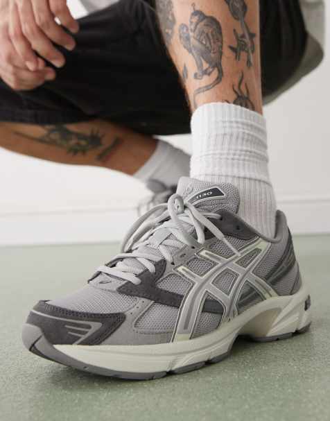 Asics – Gel-1130 – Cementgrå och lergrå träningsskor - view 1
