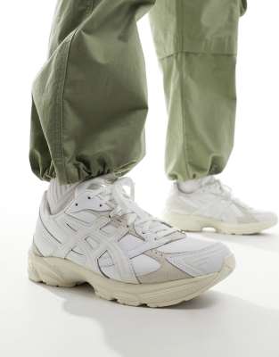 asics - gel-1130 premium - vita och gräddvita träningsskor i mocka och läder-vit/a
