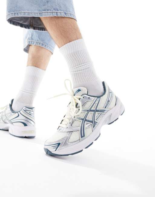 Asics white trainers online