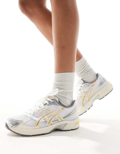 Asics – Gel-1130 – Sneaker in Weiß und verblasstem Gelb - view 1