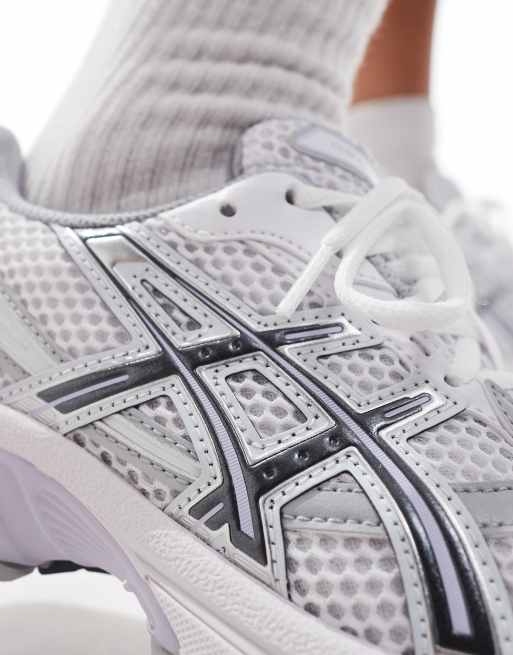 Asics - Gel-1130 - Sneakers bianche, argento e lilla, 4 di 5