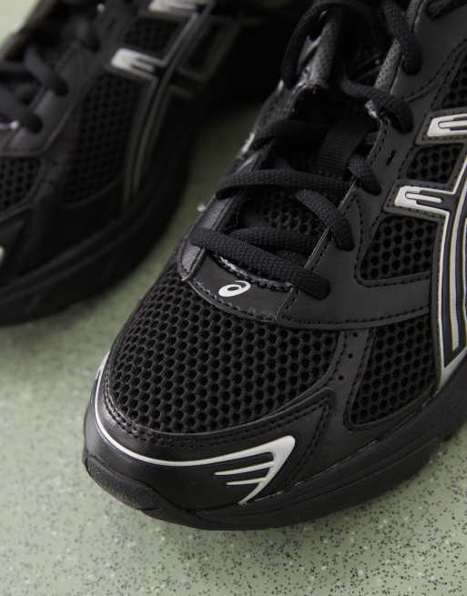 Asics Gel-1130 trainers in black and pure silver