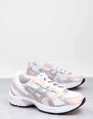 ASICS GEL-1130 SNEAKERS IN WHITE AND PEACH