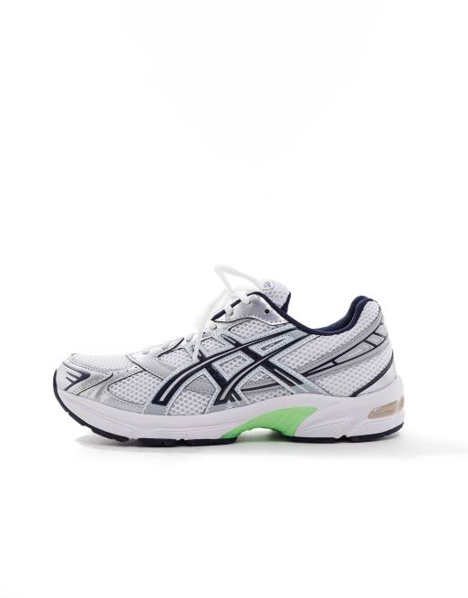 Asics - Gel-1130 - Sneakers in wit, zilver en groen, 2 van 5