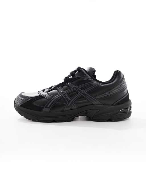 Asics black leather outlet shoes