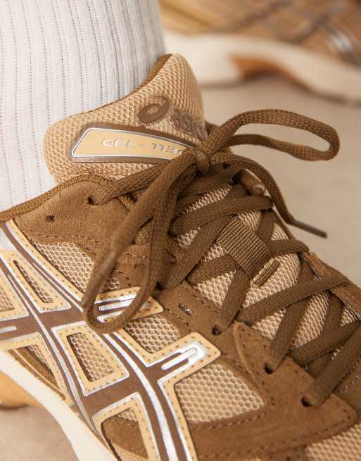 Asics Gel-1130 trainers in camel beige and chestnut, 3 of 5