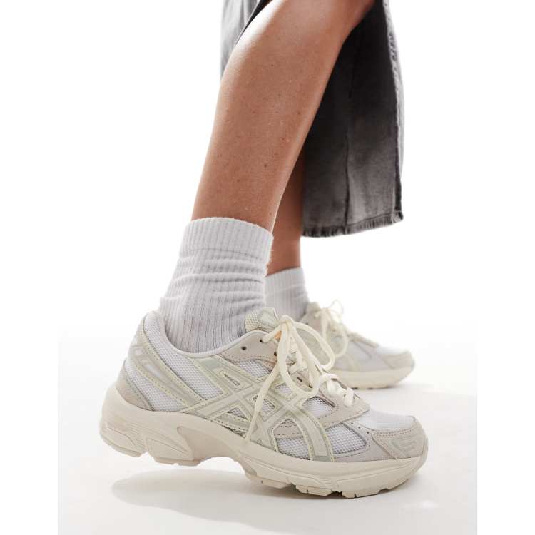 Asics Gel 1130 trainers in white and beige ASOS