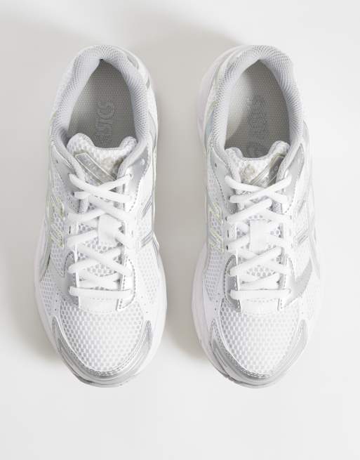 Asics GEL-1130 trainers in white and grey, 2 of 5