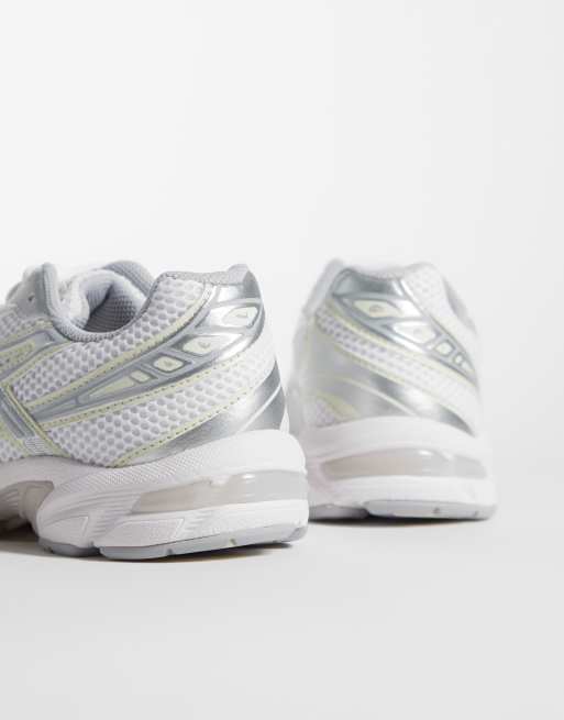 Asics GEL-1130 trainers in white and grey, 4 of 5