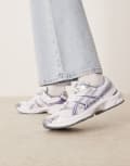 [Asics] Asics GEL-1130 trainers in white and purple 37 WHITE