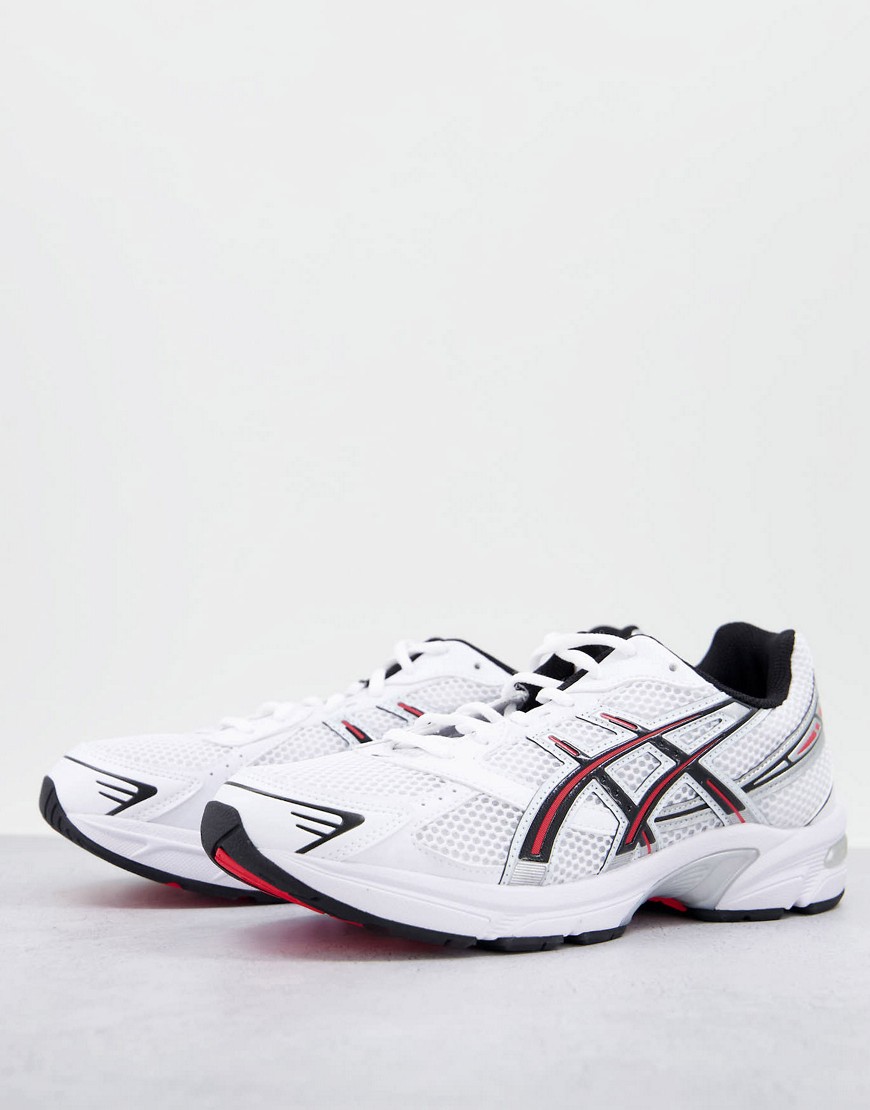 Asics Gel-1130 trainers in white and red
