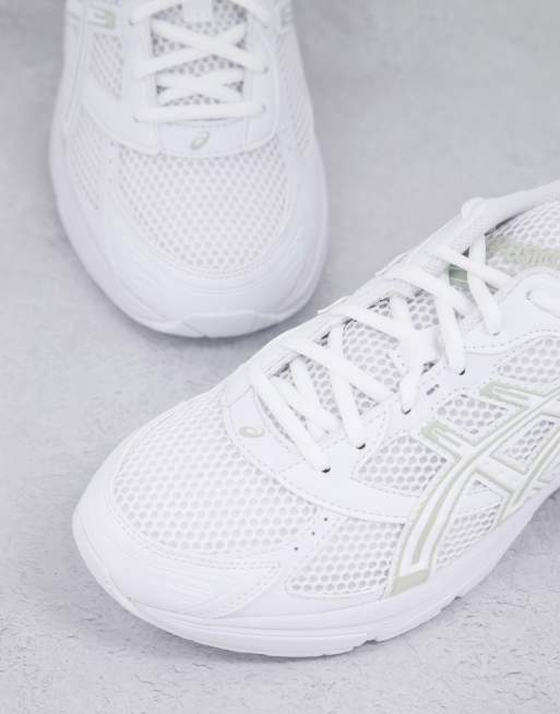 Asics white 2025 leather trainers