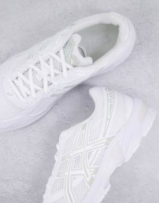 all white leather asics