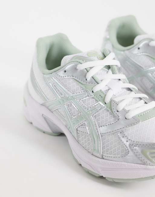 Asics - Gel-1130 - Zapatillas de deporte verde salvia y plateadas, 5 de 5