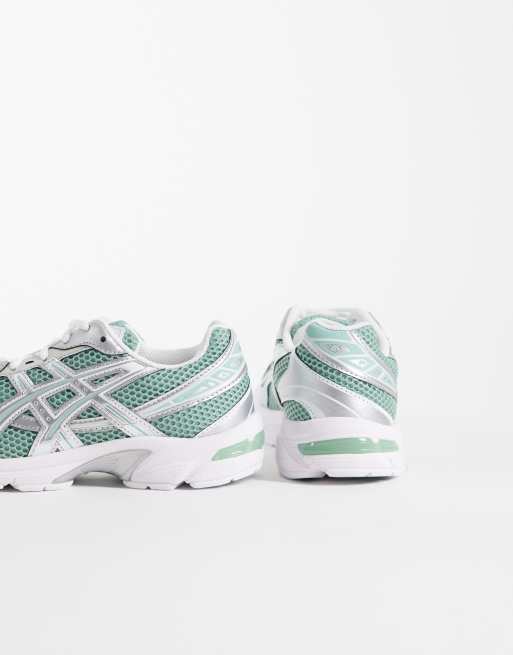 Asics - Gel-1130 - Zapatillas de deporte verdes y plateadas, 5 de 5
