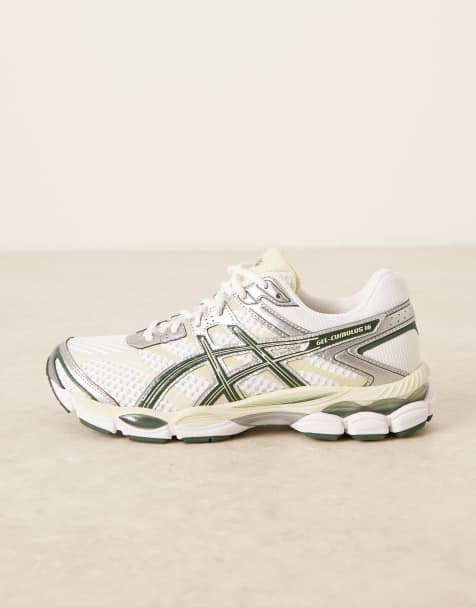 Asics – Gel-Cumulus 16 – Biało-zielone buty sportowe - view 1