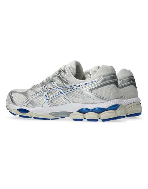 Asics Gel-Cumulus 16 i creme, sølv og blå, 4 af 4