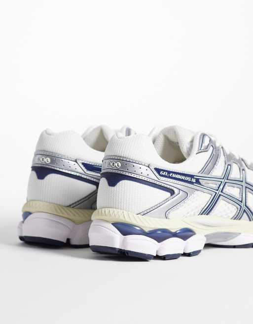 Asics - Gel-Cumulus 16 - Zapatillas de deporte blancas y azul oscuro, 2 de 5