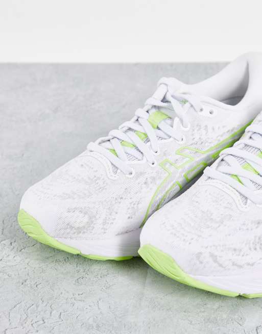 Lime green shop asics running shoes