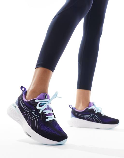 Asics Gel-Cumulus 25 neutral running trainers in navy | ASOS