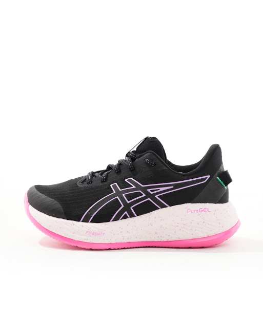 Asics Gel Cumulus 26 Lite Show Neutral Laufs Sneaker in Schwarz und Lavendel ASOS